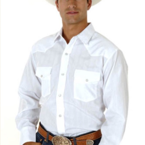 Men’s Roper Western Shirt White Size 2XL - Picture 2 of 8